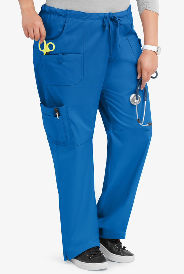 Pantalón médico UA Butter-Soft STRETCH con 8 bolsillos para mujer - Royal - 4
