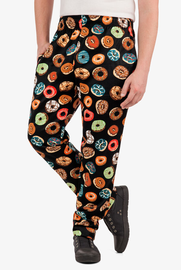 UA CHEF&trade; Donut Shop Men's 4-Pocket Baggy Printed Chef Pants - null - 1