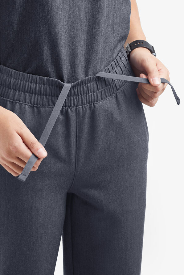 Pantalón médico MOVEMENT by Butter-Soft Mira con piernas anchas y 6 bolsillos para mujer - Indigo Heather - 3