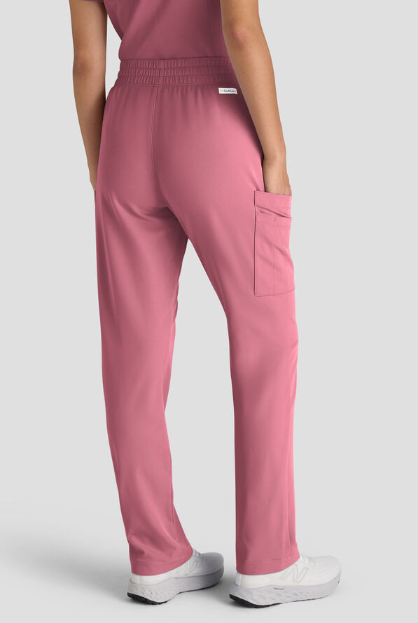 Pantal&oacute;n m&eacute;dico ReSurge Topaz con cord&oacute;n ajustable y 11 bolsillos para mujer - Tea Rose - 2