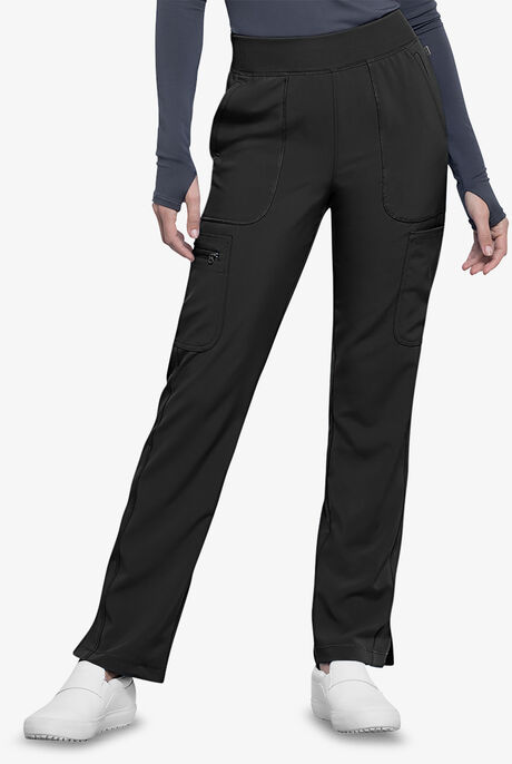 Infinity Women's 6-Pocket STRETCH Rib-Knit Waistband Cargo Scrub Pants