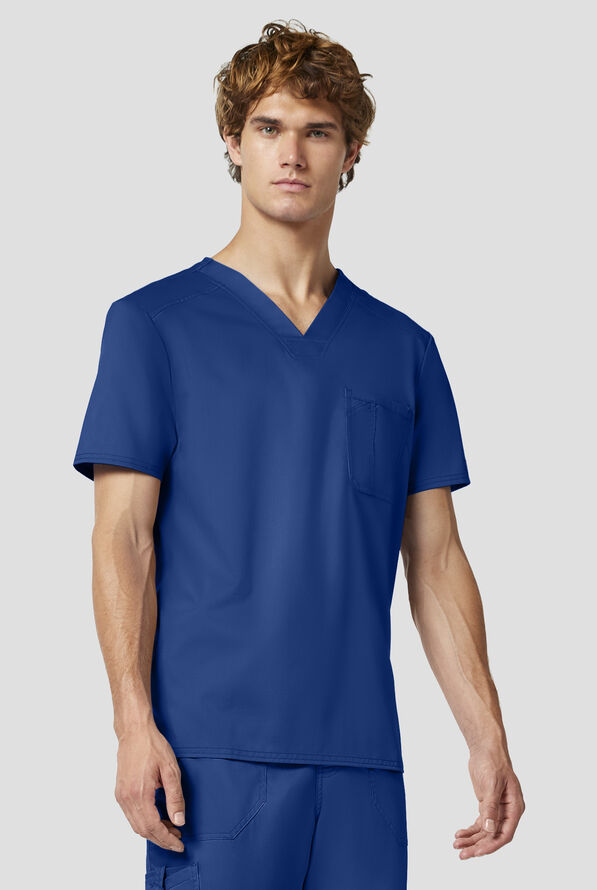 Camisa m&eacute;dica Cherokee Workwear Revolution con cuello en V y 1 bolsillo para hombre - Galaxy - 2