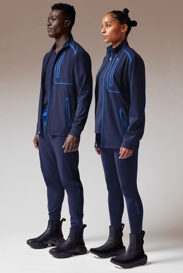 Chaqueta médica unisex Hypothesis F con cremallera - Navy/Royal - 1