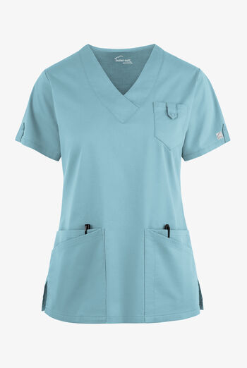 Butter-Soft STRETCH Women's 6-Pocket V-Neck Scrub Top