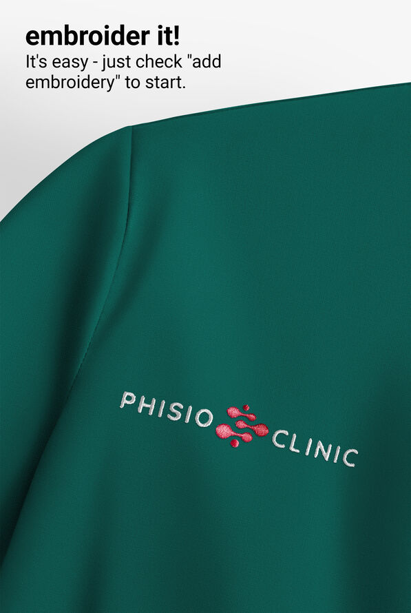 Blusa m&eacute;dica unisex Cherokee Workwear Originals Ultra con cuello en V y 1 bolsillo - Hunter - 5