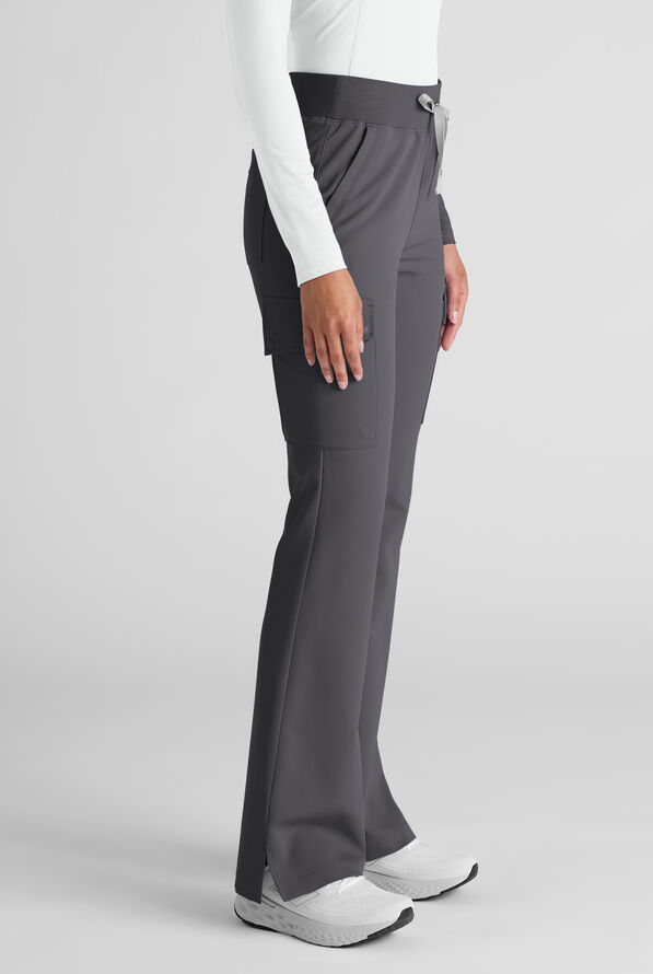 ReSurge Avon Women's 7-Pocket Flare Leg Cargo Scrub Pant - Pewter - 2