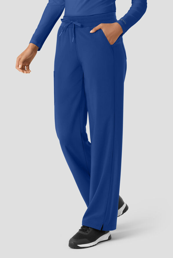 Pantal&oacute;n m&eacute;dico Carhartt Cross-Flex Force STRETCH de corte acampanado estilo cargo con cord&oacute;n convertible y 6 bolsillos para mujer - Royal - 4
