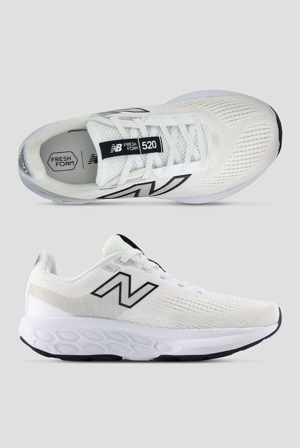 Zapatillas deportivas New Balance Fresh Foam 520 NB White/Black con cordones para mujer - null - 1