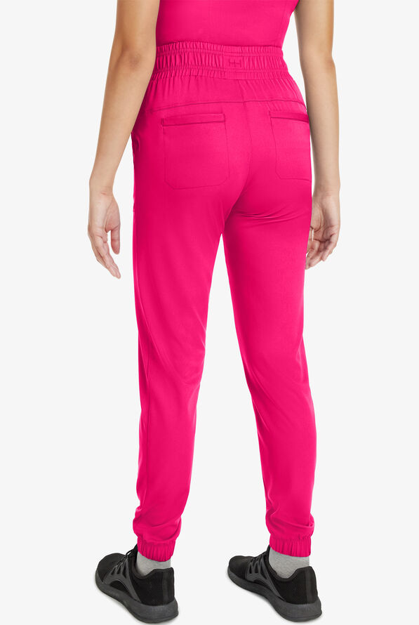 HH Works by Healing Hands Rene Women's 5-Pocket STRETCH Jogger Cargo Pants - Carnation Pink - 2