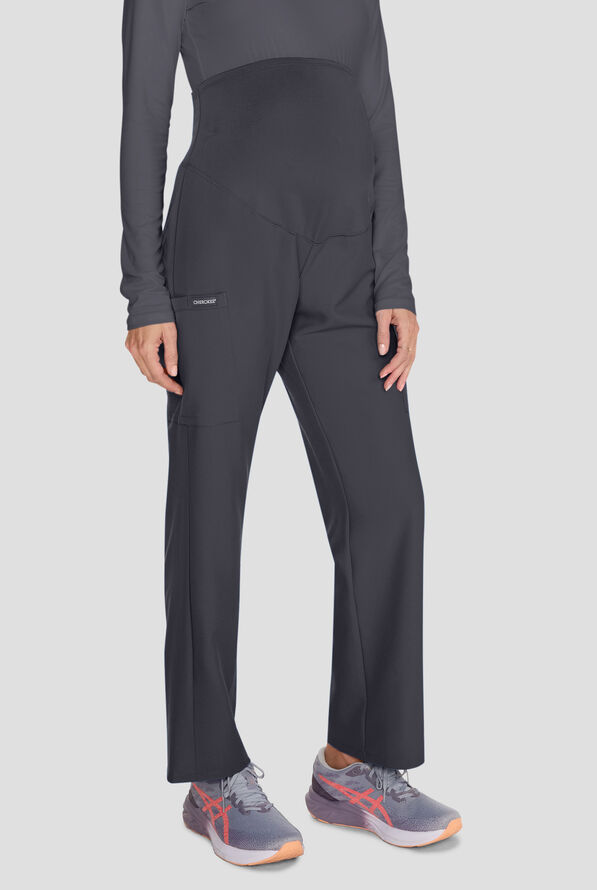 Cherokee Workwear Originals Ultra Women's 3-Pocket STRETCH Maternity Scrub Pants - Pewter - 3