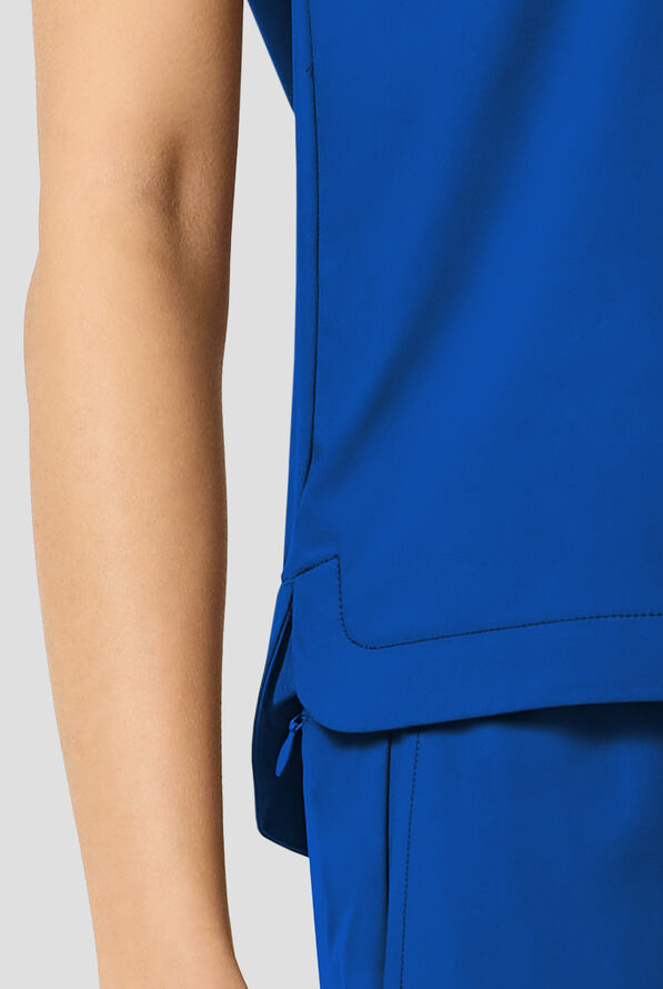 Blusa m&eacute;dica Infinity PURSUIT STRETCH con mangas dolm&aacute;n y 1 bolsillo para mujer - Royal - 3