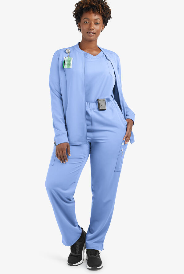 Butter-Soft Women's 13-Pocket Cargo Scrub Pants **Slightly IRREGULAR**&nbsp; - Ceil Blue - 6