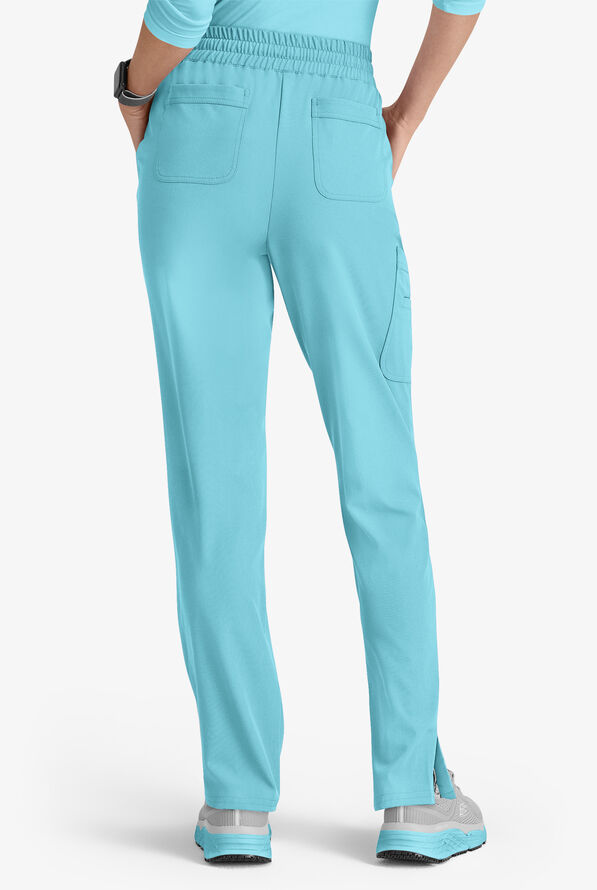 Skechers by Barco Gamma Women's 6-Pocket STRETCH Tapered Leg Cargo Scrub Pants - Poolside Blue - 2