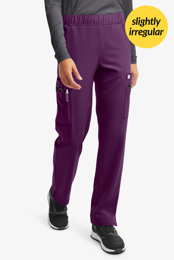 Butter-Soft Women's 13-Pocket Cargo Scrub Pants **Slightly IRREGULAR**  - Eggplant - 1
