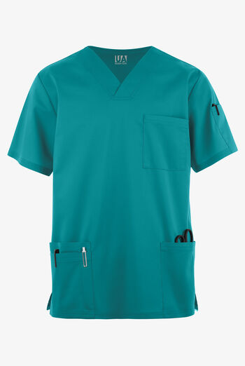 Camisa m&eacute;dica UA Butter-Soft STRETCH con cuello en V y 6 bolsillos para hombre