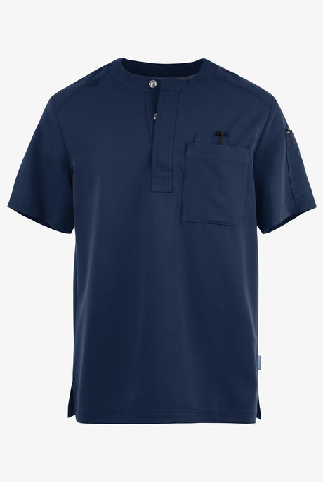 MOVEMENT by Butter-Soft Eclipse Men's 4-Pocket Short Sleeve Henley Scrub Top