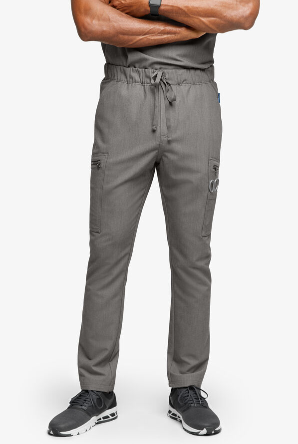 Movement by Butter-Soft Epsilon Men’s Slim 8-Pocket Stretch Cargo Scrub Pants - Graphite Heather - 1