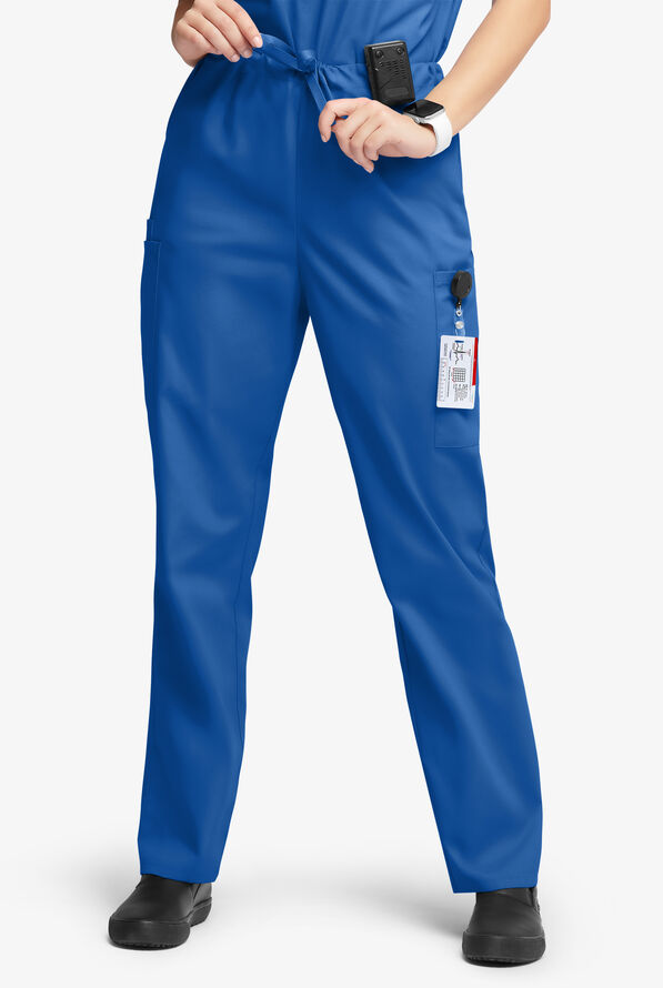 Butter-Soft Originals Unisex 4-Pocket Drawstring Relaxed Straight Leg Scrub Pants - Royal - 1