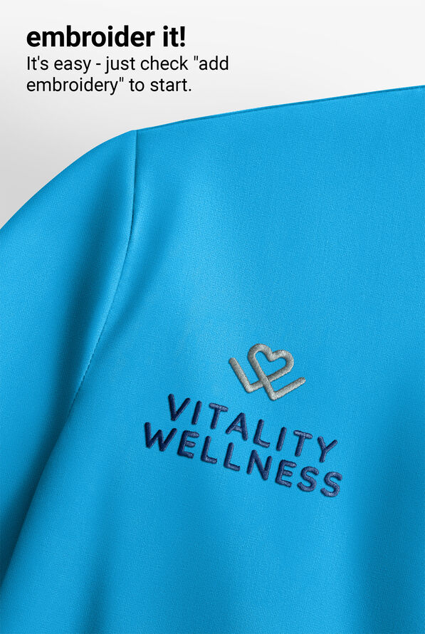 Med Couture Touch Women's 3-Pocket STRETCH Rib-Knit Side Panels Shirttail V-Neck Scrub Top - Mali-Blue Shore - 5