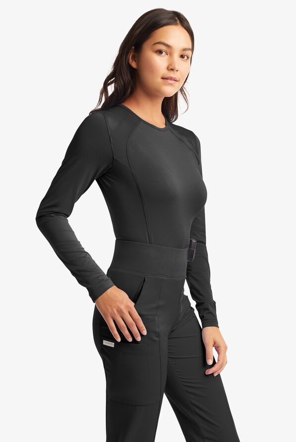 Camiseta médica ReSurge Jade con mangas largas para mujer - Black - 4