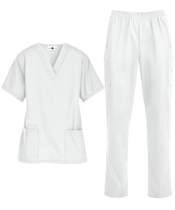 Conjunto de uniforme médico Strictly Scrubs Petite para mujer - White - 1