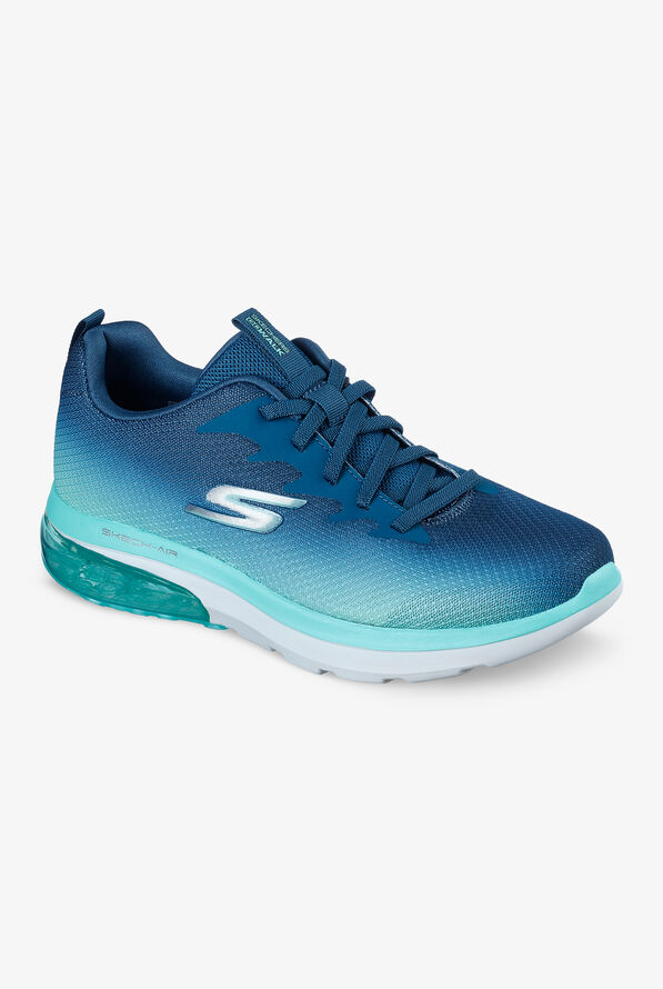 Skechers Performance Women's Go Walk Air 2.0 Quick Breeze Blue/Turquoise Athletic Lace Up Nursing Sh - null - 5