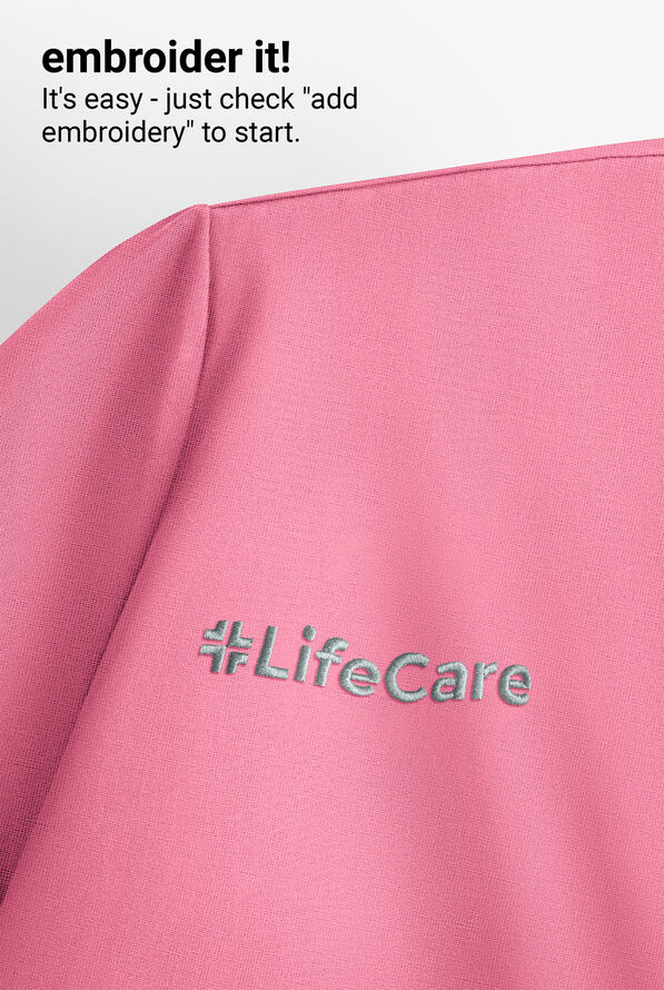 Blusa m&eacute;dica Grey's Anatomy by Barco Emerge Brylyn STRETCH con mangas dolm&aacute;n y 2 bolsillos para mujer - Glow Pink - 8