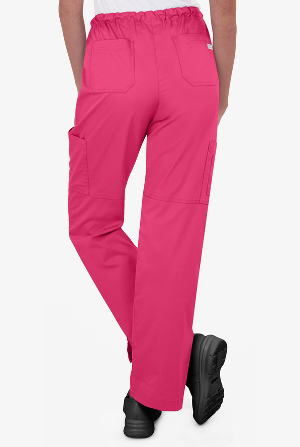 Pantal&oacute;n m&eacute;dico Butter-Soft STRETCH Tall con cord&oacute;n y 10 bolsillos para mujer - Fuchsia - 3