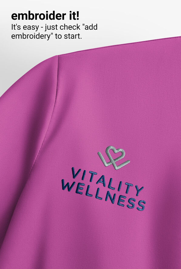 Grey's Anatomy by Barco Emerge Brylyn Women's 2-Pocket STRETCH Dolman Sleeve V-Neck Scrub Top - Mystic Orchid - 8