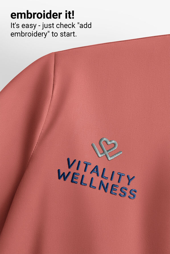 Blusa m&eacute;dica Carhartt Cross-Flex Force STRETCH con paneles de tejido y 1 bolsillo para mujer - Wild Rose - 4