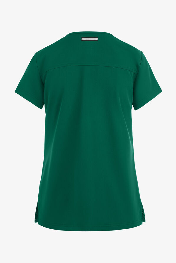 koi Next Gen Hustle and Heart Women's 3-Pocket STRETCH V-Neck Scrub Top - Hunter - 2
