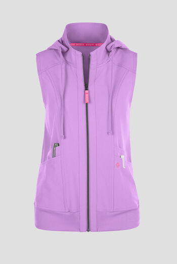 Chaleco m&eacute;dico Med Couture Amp STRETCH con capucha removible y 4 bolsillos para mujer