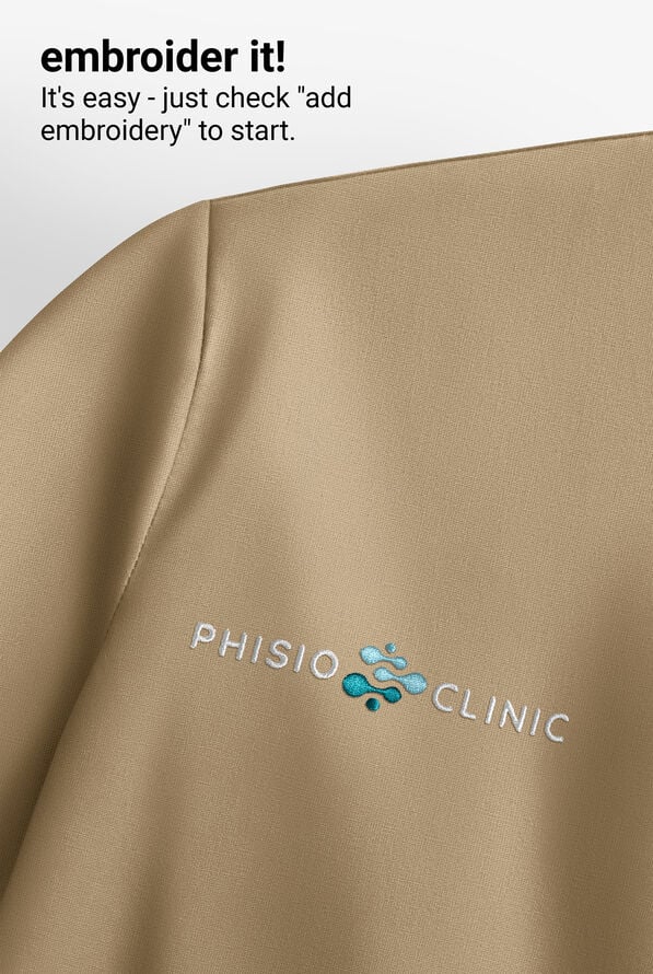 Advantage STRETCH Men's 4-Pocket Zip Front Warm-Up Scrub Jacket - Golden Sand - 7