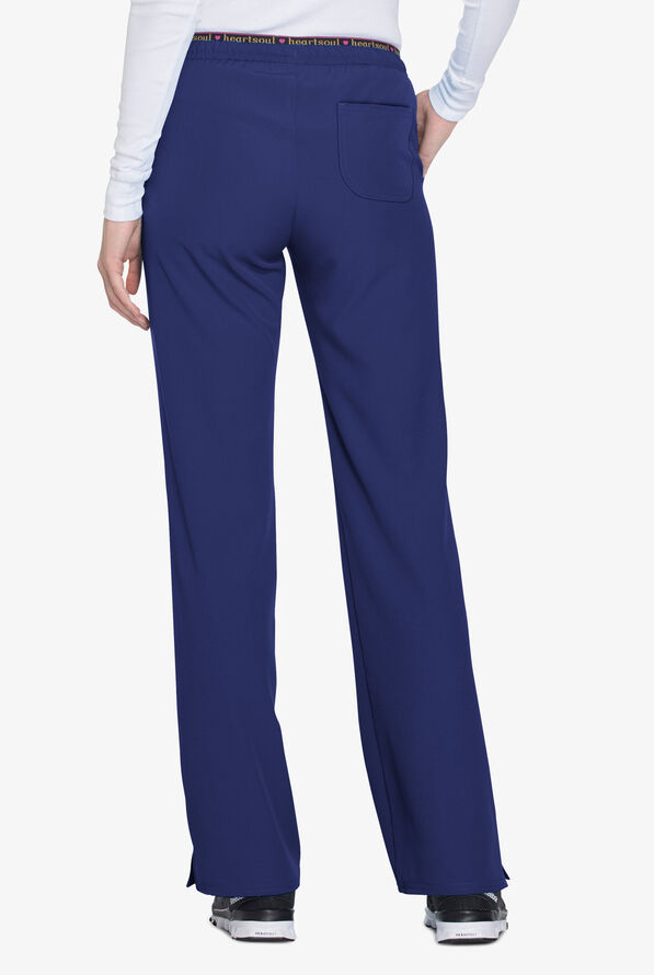 heartsoul Break On Through Heart Breaker Women's 4-Pocket STRETCH Logo Elastic Scrub Pants - Tall - Galaxy - 2