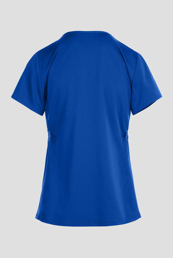 Med Couture Touch Maternity Women's 2-Pocket STRETCH V-Neck Scrub Top - Royal - 2