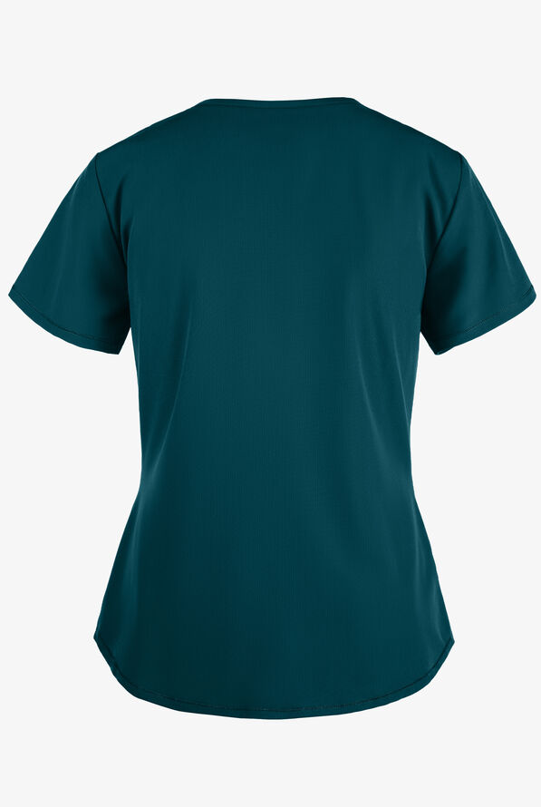 Skechers by Barco Breeze Women's 3-Pocket STRETCH V-Neck Scrub Top - Bahama Blue - 3