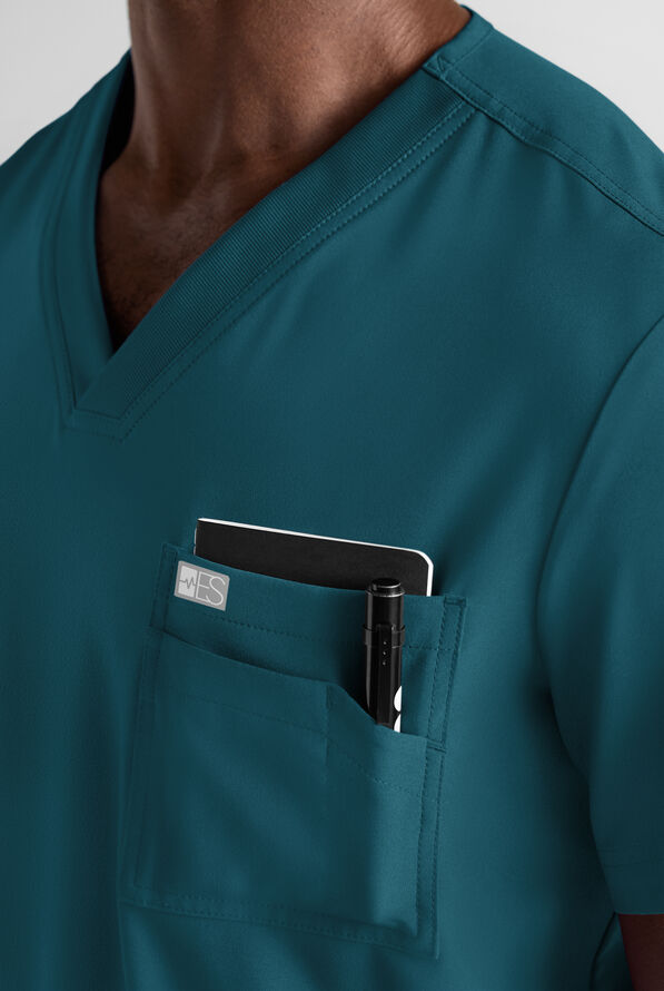 Easy STRETCH Men's Scrub Set - Caribbean Blue - 5