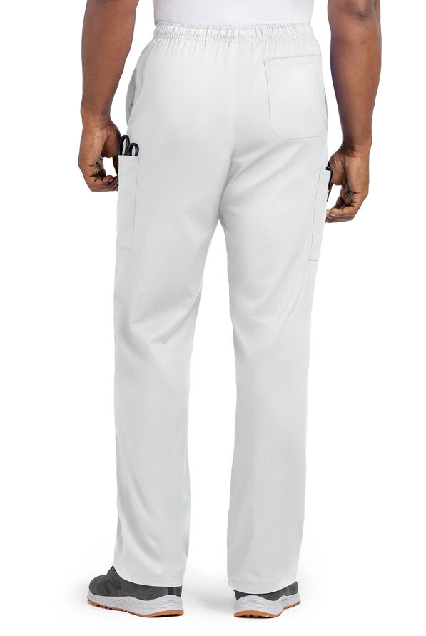 UA Flex2 Unisex 6-Pocket Pull-On Cargo STRETCH Scrub Pants - White - 4