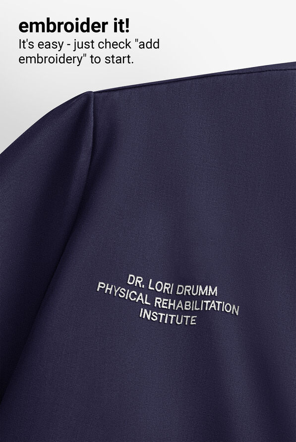 Blusa m&eacute;dica Cherokee Achieve STRETCH con cuello redondo y 1 bolsillo para mujer - Navy - 5