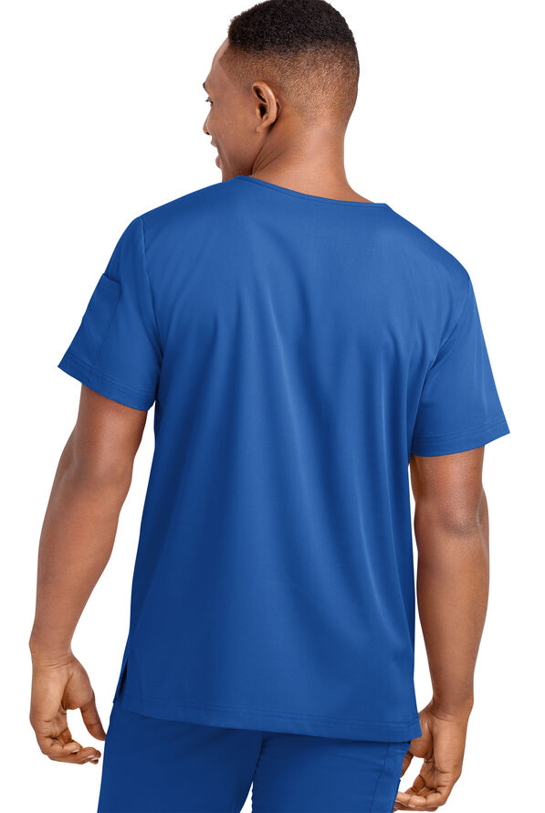 Strictly Scrubs Men's 4-Pocket V-Neck Scrub Top - Royal - 2
