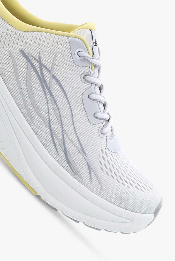 Dansko Pace Women's White/Yellow Lightweight Lace Up Athletic Shoes - null - 3