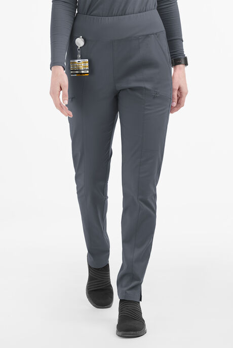 Pantalón médico Butter-Soft de tiro alto con piernas delgadas estilo yoga y 6 bolsillos para mujer