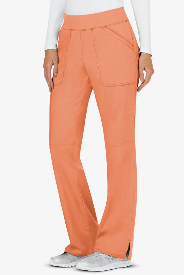 Cherokee Workwear Revolution Women's 4-Pocket STRETCH Pull-On Cargo Scrub Pants - Papaya Juice - 1