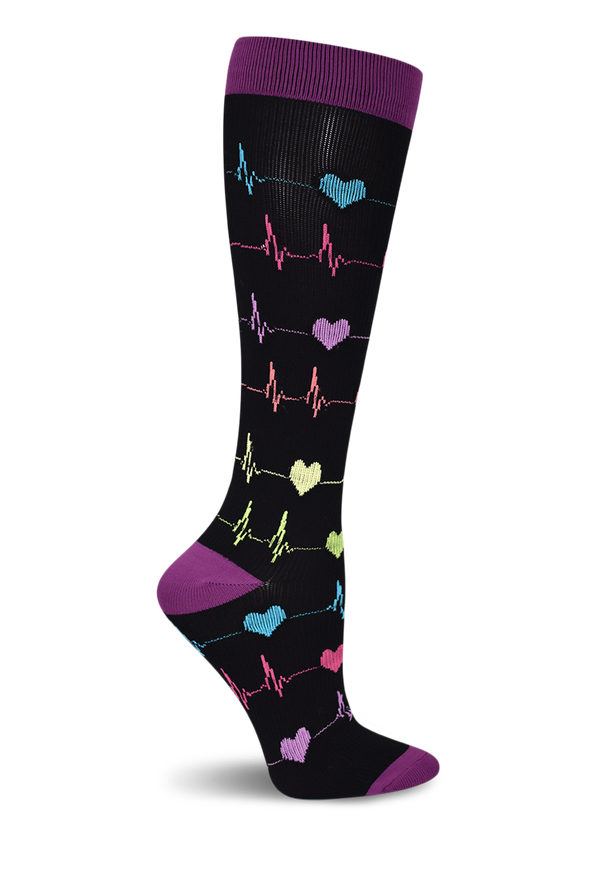 Think Medical Heart EKG Premium Women's 10-14 mmHg Light Compression Socks - null - 1