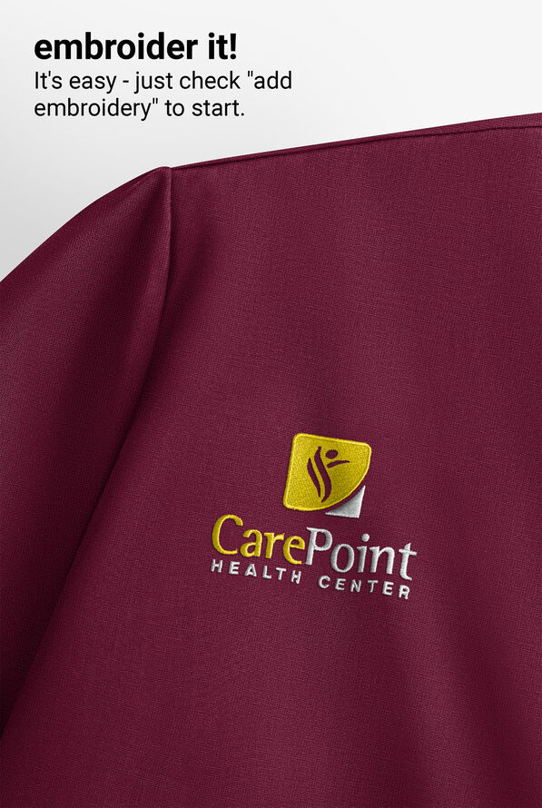 Med Couture Amp Women's 3-Pocket STRETCH V-Neck Scrub Top - Wine - 4