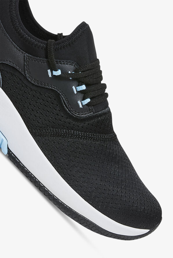 Infinity by Cherokee Women's Dart Black/White Athletic Lace Up Shoes - Black - 3