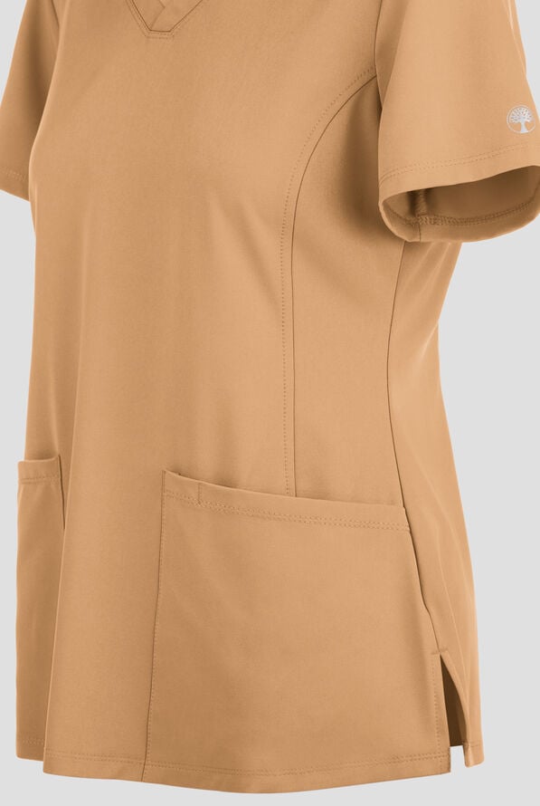 Blusa m&eacute;dica HH Works by Healing Hands Monica con cuello en V y 4 bolsillos para mujer - Sand Dunes - 4