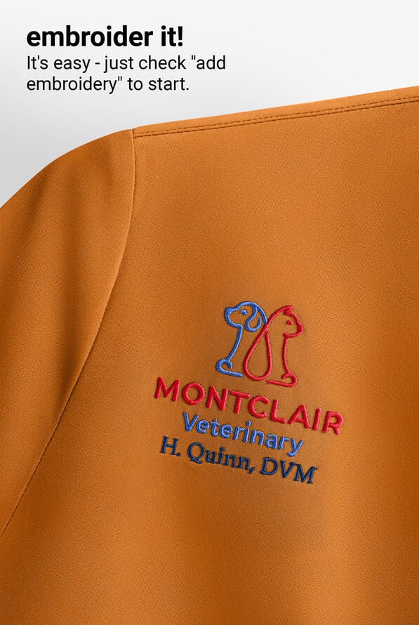 Carhartt Cross-Flex Force Women's 3-Pocket STRETCH Knit Panel Scrub Top - Fox Brown - 5