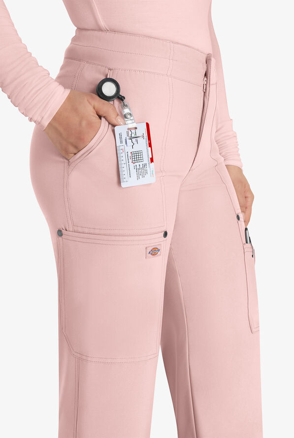 Dickies EDS NXT Women's 5-Pocket Straight Leg Cargo Scrub Pants - Canyon Rose - 3
