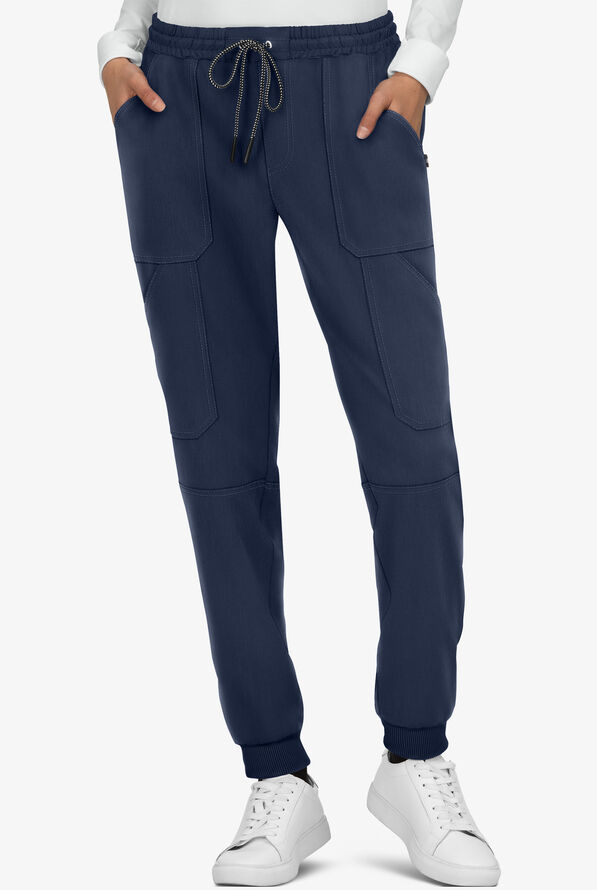 koi Next Gen Good Vibe Women's 7-Pocket STRETCH Jogger Scrub Pants - Navy - 1